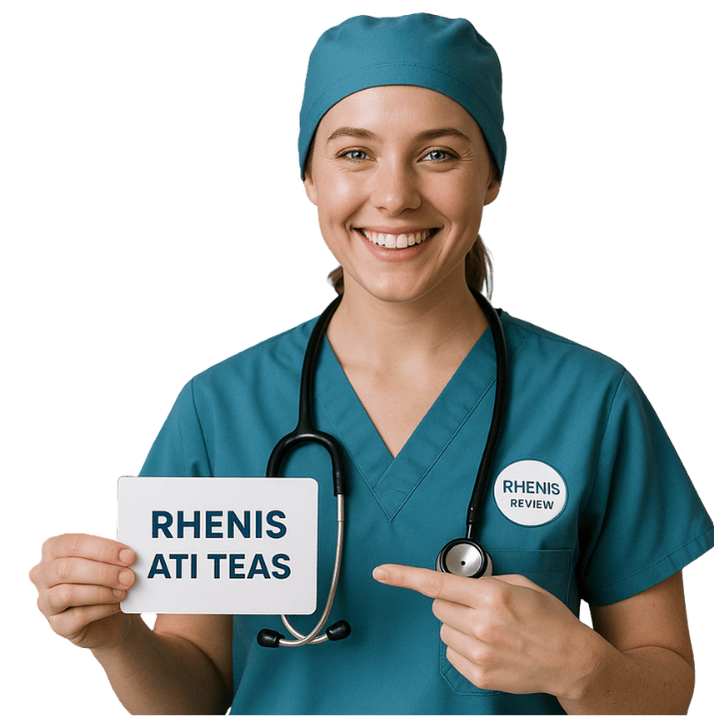 Nurse holding sign