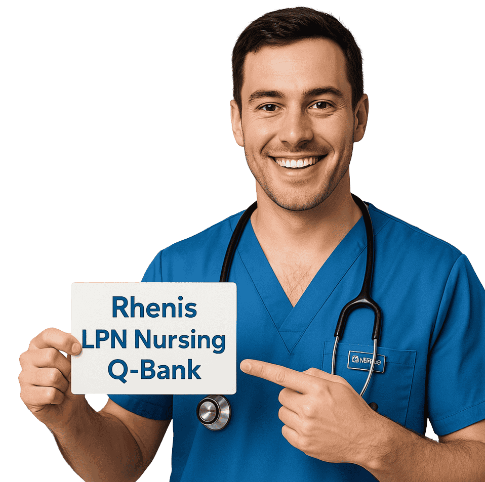Nurse holding sign