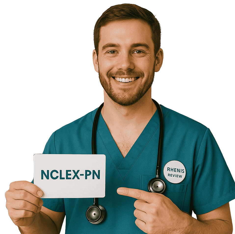 Nurse holding sign