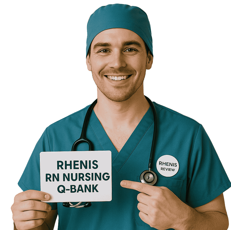 Nurse holding sign